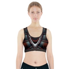 fractal eye Sports Bra With Pocket