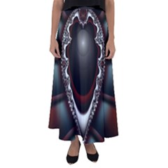 fractal eye Flared Maxi Skirt