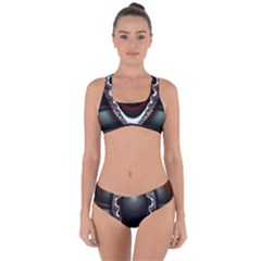 fractal eye Criss Cross Bikini Set