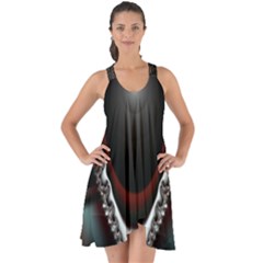 fractal eye Show Some Back Chiffon Dress