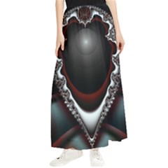 fractal eye Maxi Chiffon Skirt