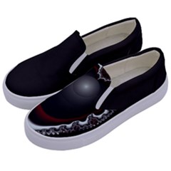 fractal eye Kids  Canvas Slip Ons