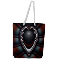 fractal eye Full Print Rope Handle Tote (Large)