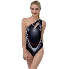 fractal eye To One Side Swimsuit