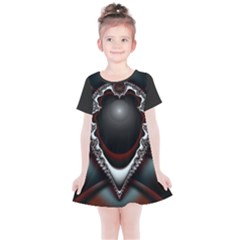 fractal eye Kids  Simple Cotton Dress