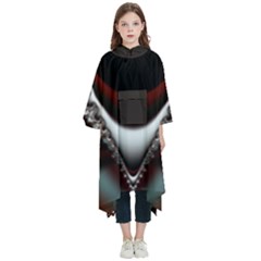 fractal eye Kids  Hooded Rain Ponchos