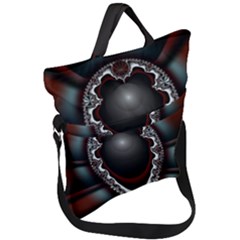 fractal eye Fold Over Handle Tote Bag