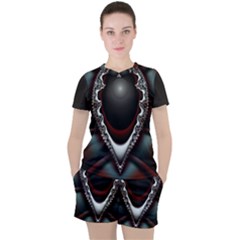 fractal eye Women s T-Shirt and Shorts Set