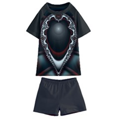 fractal eye Kids  Swim T-Shirt and Shorts Set