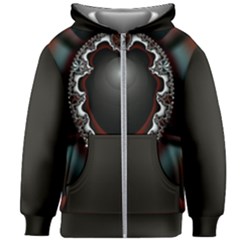 fractal eye Kids  Zipper Hoodie Without Drawstring