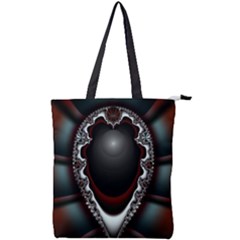 fractal eye Double Zip Up Tote Bag