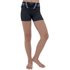 fractal eye Kids  Lightweight Velour Yoga Shorts