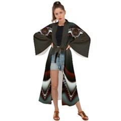 fractal eye Maxi Kimono