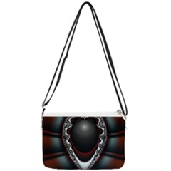 fractal eye Double Gusset Crossbody Bag