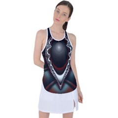 fractal eye Racer Back Mesh Tank Top