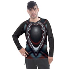 fractal eye Men s Pique Long Sleeve T-Shirt