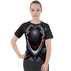 fractal eye Women s Sport Raglan T-Shirt