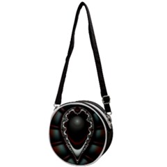 fractal eye Crossbody Circle Bag