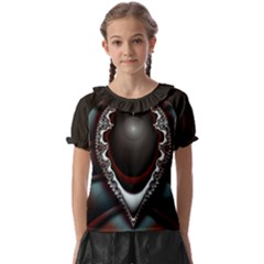 fractal eye Kids  Frill Chiffon Blouse