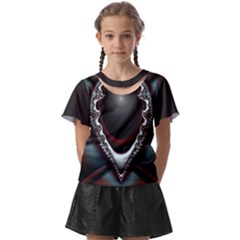 Fractal Eye Kids  Front Cut T-shirt