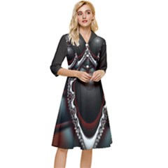 fractal eye Classy Knee Length Dress