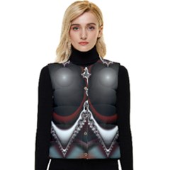 fractal eye Women s Button Up Puffer Vest