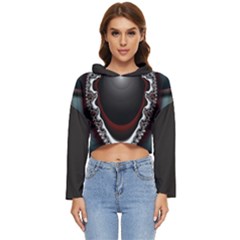 fractal eye Women s Lightweight Cropped Hoodie