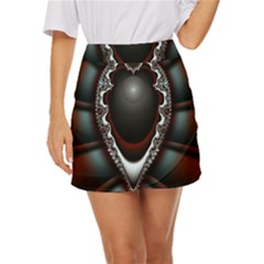 fractal eye Mini Front Wrap Skirt