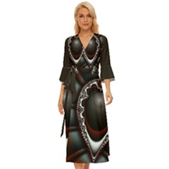 fractal eye Midsummer Wrap Dress