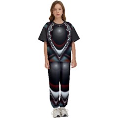 fractal eye Kids  T-Shirt and Pants Sports Set