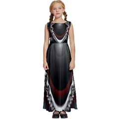 fractal eye Kids  Satin Sleeveless Maxi Dress