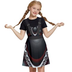 fractal eye Kids  Apron Dress