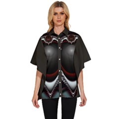 fractal eye Women s Batwing Button Up Shirt