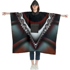 fractal eye Women s Hooded Rain Ponchos