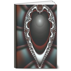 fractal eye 8  x 10  Hardcover Notebook