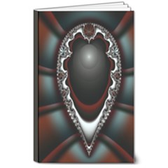 fractal eye 8  x 10  Softcover Notebook