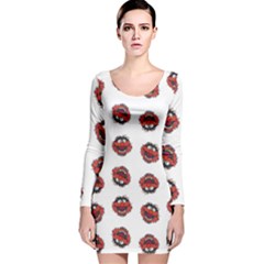 Muppets Animal Pattern Long Sleeve Velvet Bodycon Dress