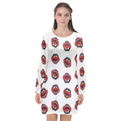 Muppets Animal Pattern Long Sleeve Chiffon Shift Dress  by Valentinaart