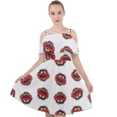 Muppets Animal Pattern Cut Out Shoulders Chiffon Dress by Valentinaart