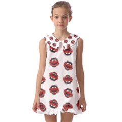 Muppets Animal Pattern Kids  Pilgrim Collar Ruffle Hem Dress by Valentinaart