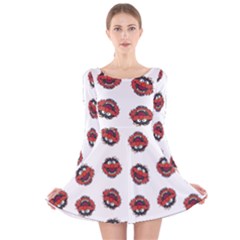 Muppets Animal Pattern Long Sleeve Velvet Skater Dress