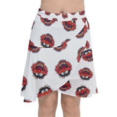 Muppets Animal Pattern Chiffon Wrap Front Skirt by Valentinaart