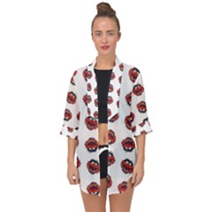 Muppets Animal Pattern Open Front Chiffon Kimono by Valentinaart