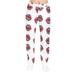 Muppets Animal Pattern Women Velvet Drawstring Pants