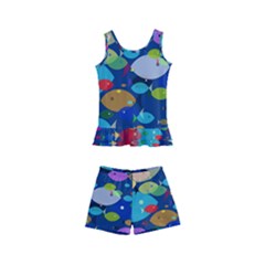 Illustrations Sea Fish Swimming Colors Kids  Boyleg Swimsuit