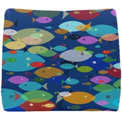 Illustrations Sea Fish Swimming Colors Seat Cushion