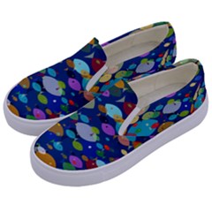 Illustrations Sea Fish Swimming Colors Kids  Canvas Slip Ons by anzea