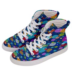 Illustrations Sea Fish Swimming Colors Men s Hi-top Skate Sneakers by anzea