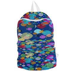 Illustrations Sea Fish Swimming Colors Foldable Lightweight Backpack