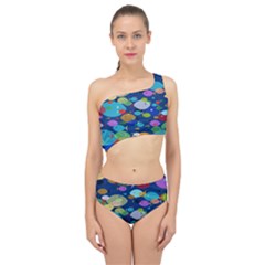 Illustrations Sea Fish Swimming Colors Spliced Up Two Piece Swimsuit by anzea